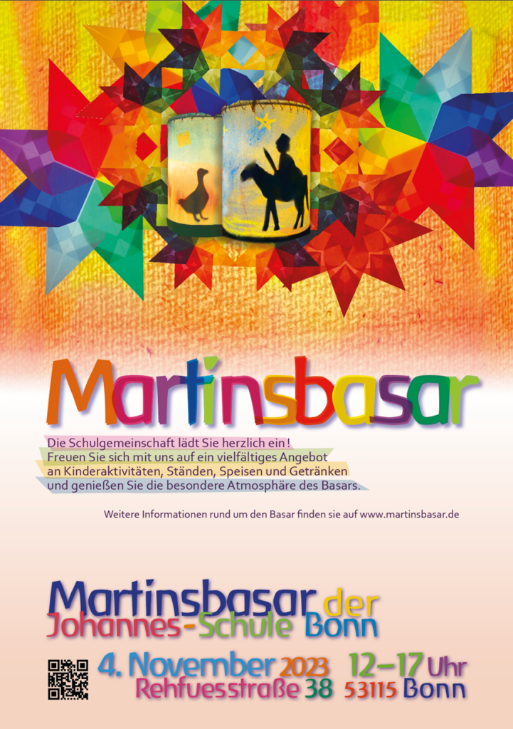 Das Bild zeigt das Poster für den Martinsbasar